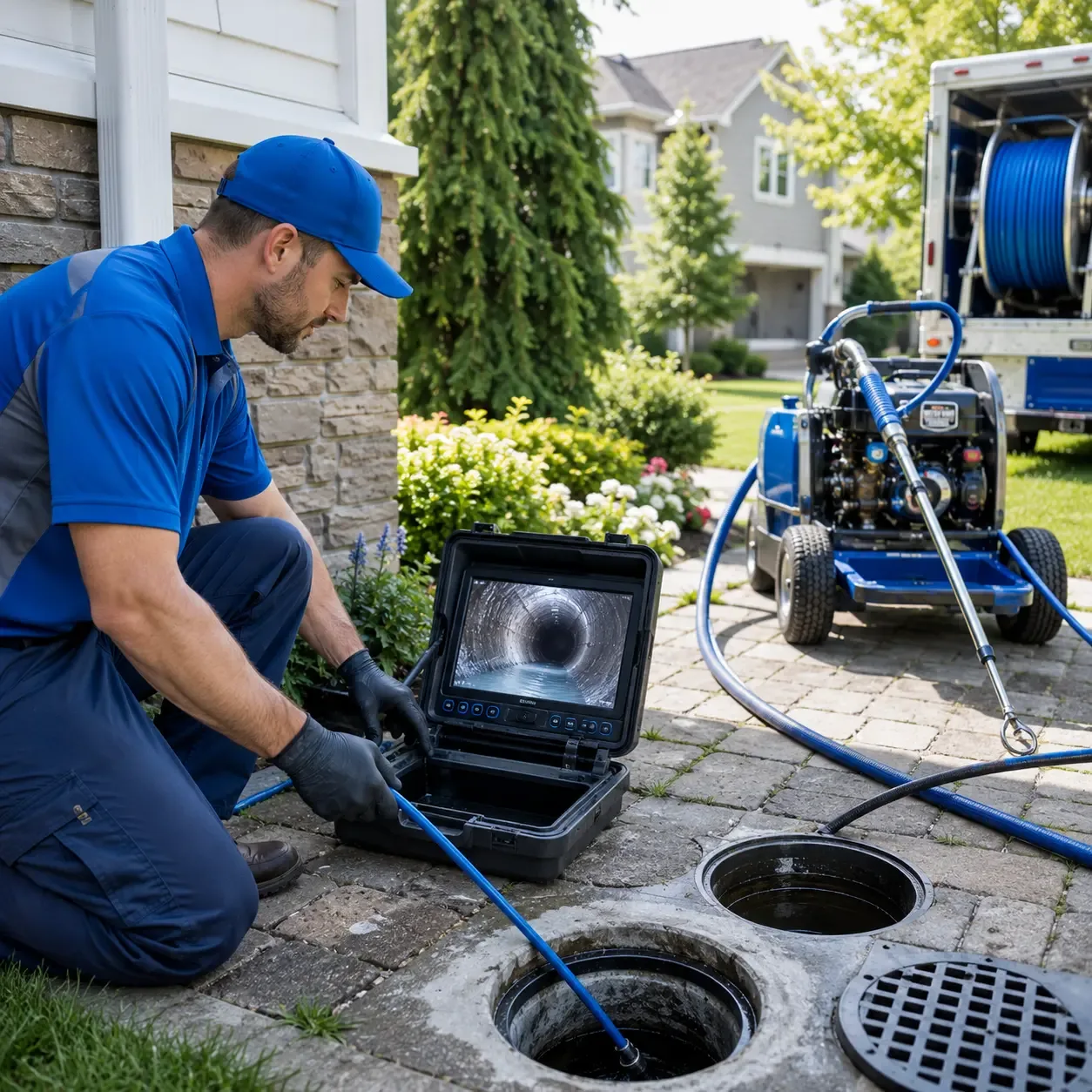 Outdoor drain cleaning professionals serving Higgins, TX