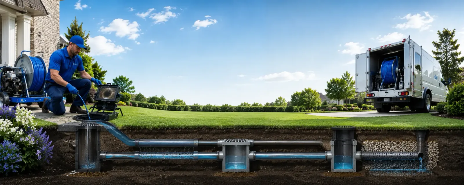 Outdoor drain cleaning information for Higgins, TX